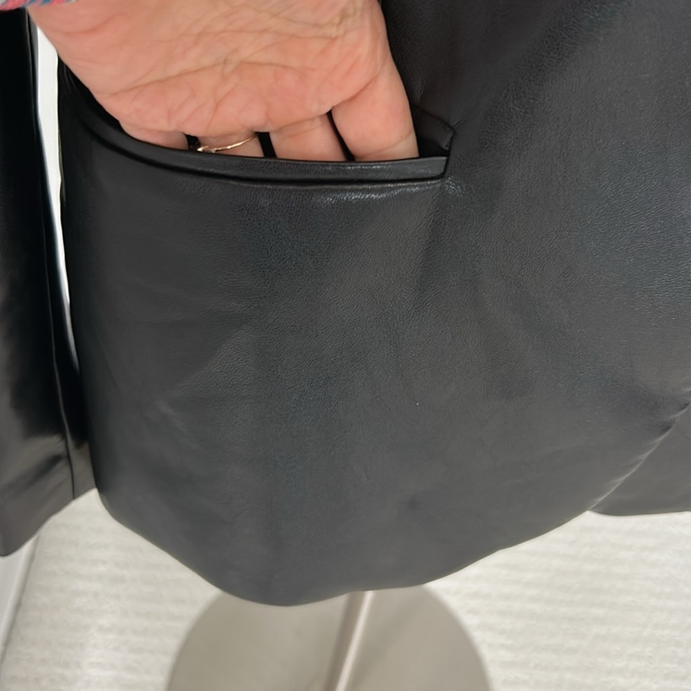 We The Free Black Vegan Leather Blazer - Picture 5 of 9